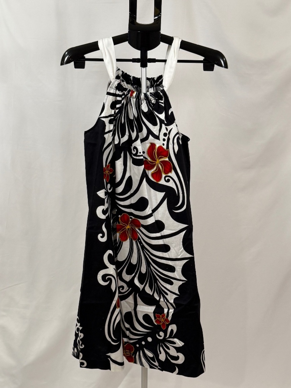 Handmade Hawaiian Halter Sundress Tropical Hibiscus Dress